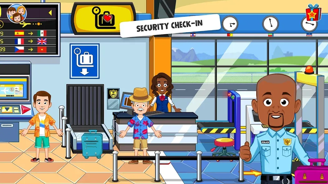 My Town Airport games for kids (Май Таун)  [МОД Все открыто] Screenshot 3