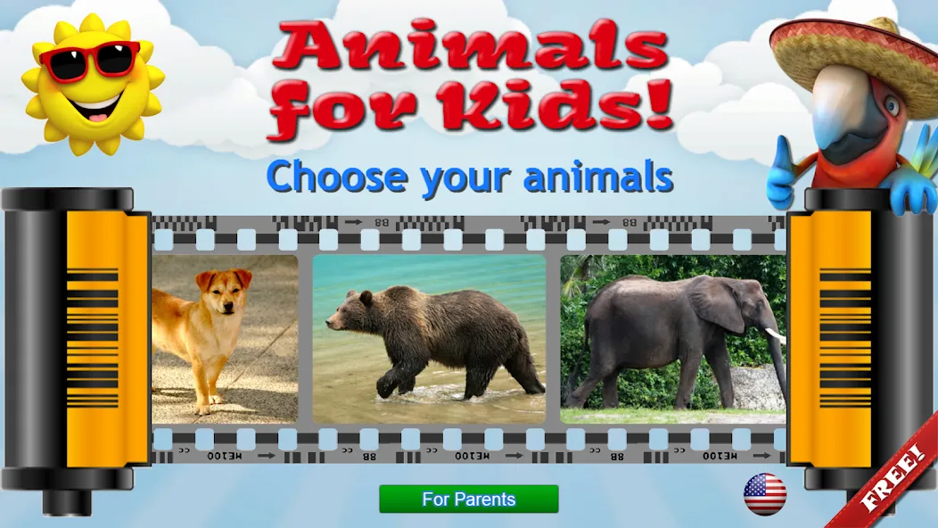 Animals for Kids  [МОД Бесконечные монеты] Screenshot 1