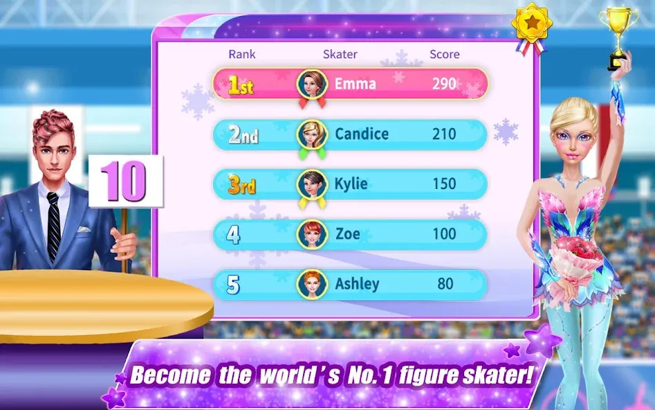Ice Skating Superstar - Perfec  [МОД Бесконечные монеты] Screenshot 4