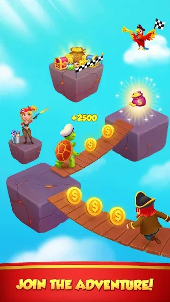 Coin Rush - Pirate GO! (Коин Раш)  [МОД Unlimited Money] Screenshot 2