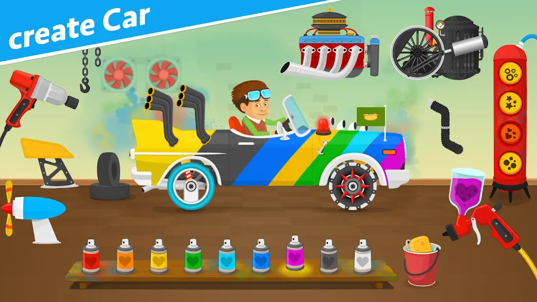 Racing car games for kids 2-5  [МОД Menu] Screenshot 2