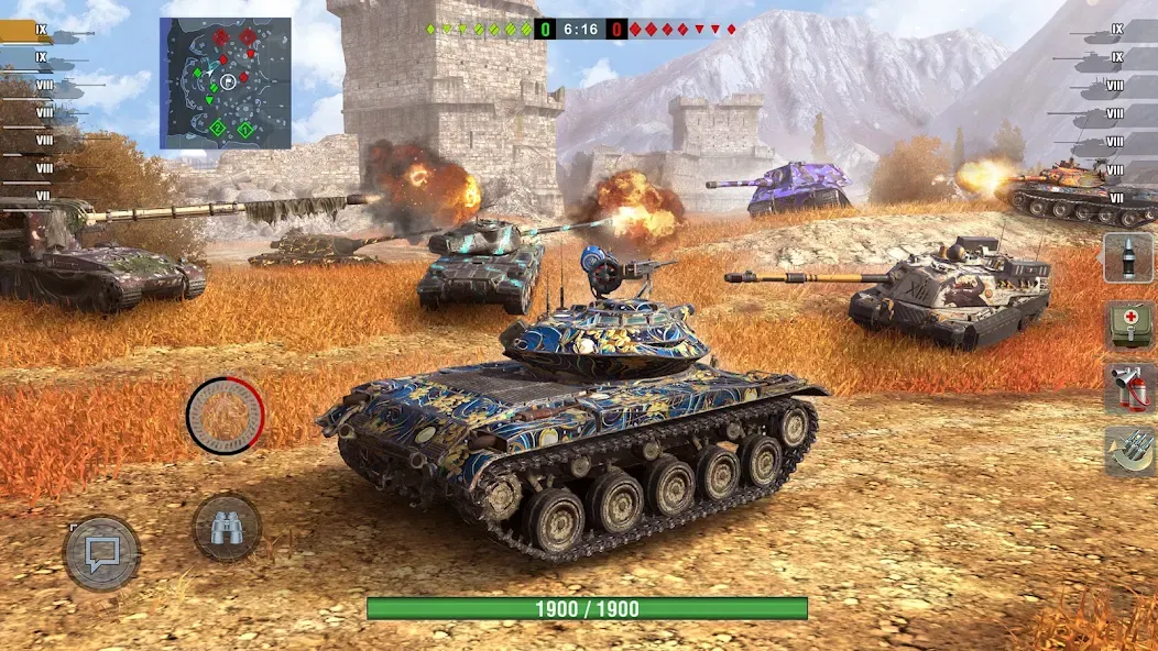 World of Tanks Blitz (Ворлд оф Танкс Блиц ПВП)  [МОД Много монет] Screenshot 4