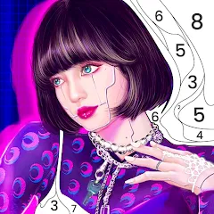 Взлом BlackPink Paint by Number (БлэкПинк Раскраска по номерам)  [МОД Unlimited Money] - последняя версия apk на Андроид