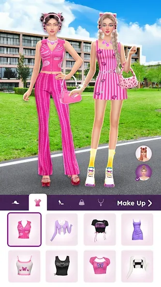 College Dress Up for Girls (Капель Макеовер)  [МОД Много монет] Screenshot 2