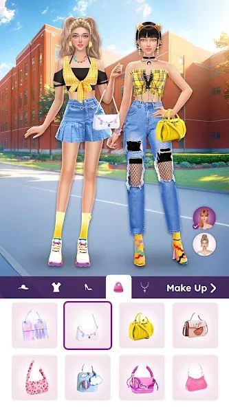 College Dress Up for Girls (Капель Макеовер)  [МОД Много монет] Screenshot 5