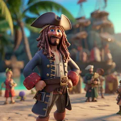 Скачать взлом Pirate Polygon Caribbean Sea (Пиратская Полигон Карибское море)  [МОД Unlimited Money] - полная версия apk на Андроид