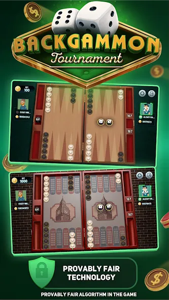 Backgammon Tournament  [МОД Все открыто] Screenshot 1