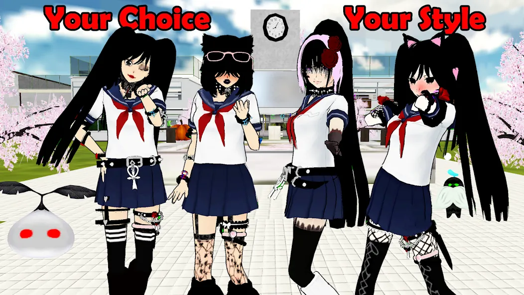 SchoolGirl AI 3D Anime Sandbox (Школьница  3D аниме песочница)  [МОД Бесконечные монеты] Screenshot 1