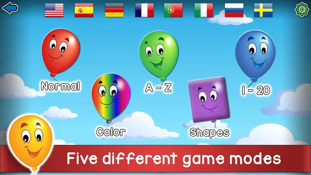 Kids Balloon Pop Game  [МОД Бесконечные монеты] Screenshot 1