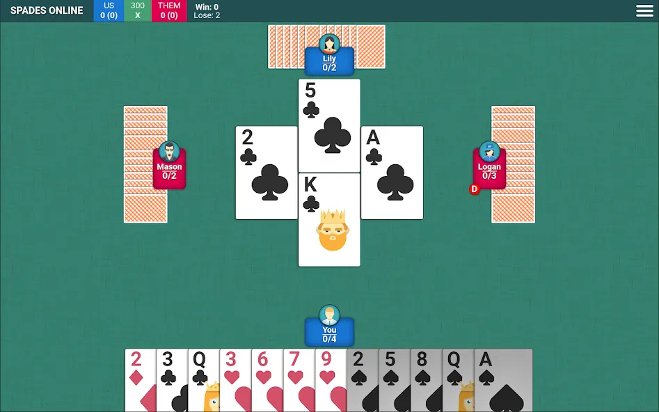 Spades Card Game (Спейдс Карточная Игра)  [МОД Menu] Screenshot 5