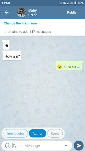 Fake Chat Messenger — TeleFake  [МОД Много монет] Screenshot 4