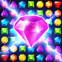 Скачать взломанную Jewels Planet - Match 3 Puzzle  [МОД Много денег] - полная версия apk на Андроид