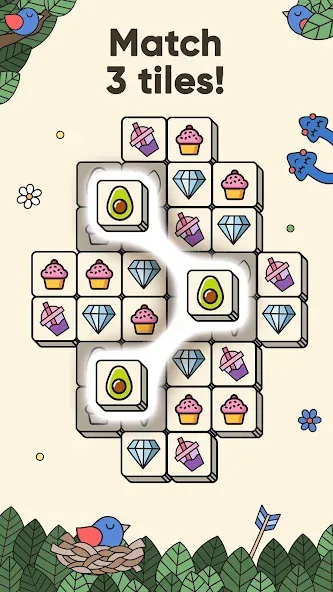 3 Tiles - Tile Matching Games (Тайлс)  [МОД Все открыто] Screenshot 1