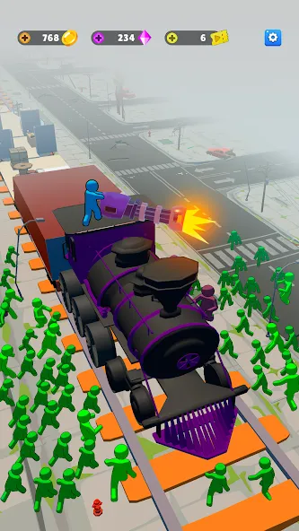 Train Defense: Zombie Game (Трейн Дефенс)  [МОД Бесконечные монеты] Screenshot 1