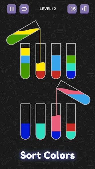 Water Sort Puzzle - Sort Color  [МОД Бесконечные деньги] Screenshot 3